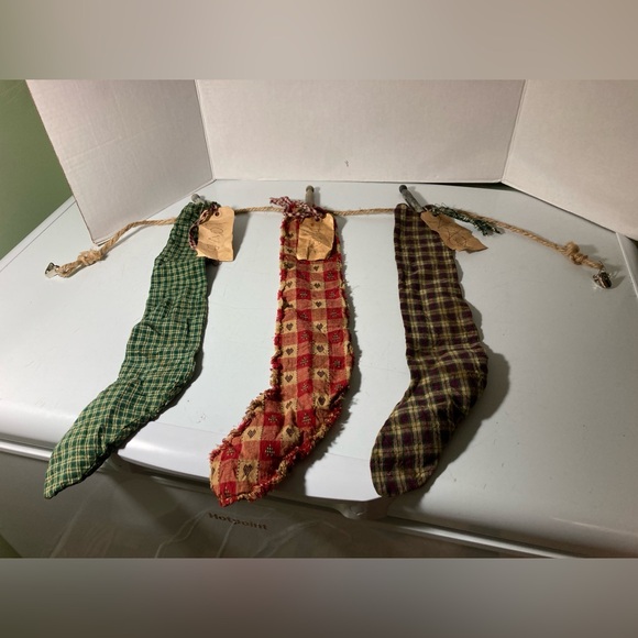 Other - Rustic Plaid Christmas Stockings Set